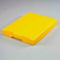 Global Equipment GEC&#8482; Corrugated Plastic Postal Mail Tote Lid Yellow 7532Y